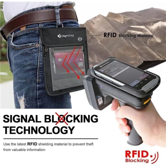 Neck Wallet, RFID Passport Holder for Travel, Adjustable Neck Strap - Picture 2 of 14